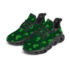 St. Patrick's Day Irish Leaf Print Black Running Shoes-grizzshop