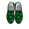 St. Patrick's Day Irish Leaf Print Black Slip On Shoes-grizzshop