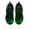 St. Patrick's Day Irish Leaf Print Black Sneaker-grizzshop