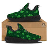 St. Patrick's Day Irish Leaf Print Black Walking Shoes-grizzshop