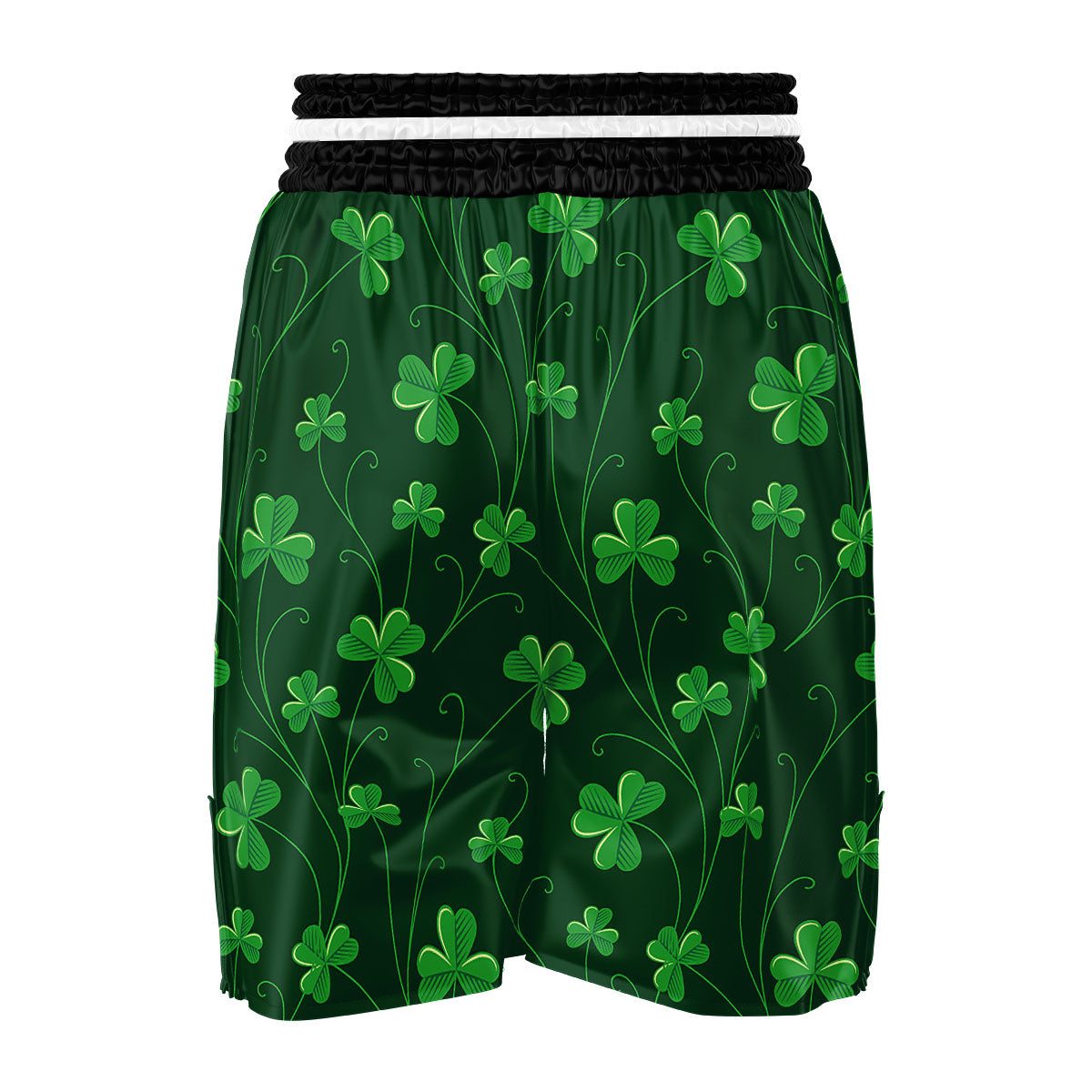 St. Patrick's Day Irish Leaf Print Boxing Shorts-grizzshop