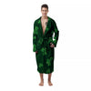 St. Patrick's Day Irish Leaf Print Men's Robe-grizzshop