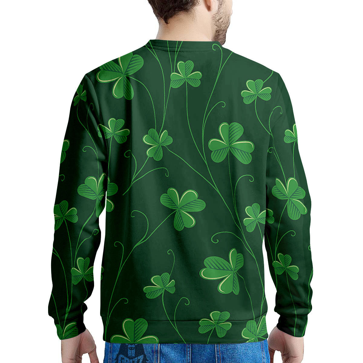 St. Patrick's Day Irish Leaf Print Men's Sweatshirt-grizzshop