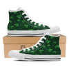 St. Patrick's Day Irish Leaf Print White High Top Shoes-grizzshop