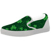 St. Patrick's Day Irish Leaf Print White Slip On Shoes-grizzshop