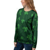 St. Patrick's Day Irish Leaf Print Women's Sweatshirt-grizzshop