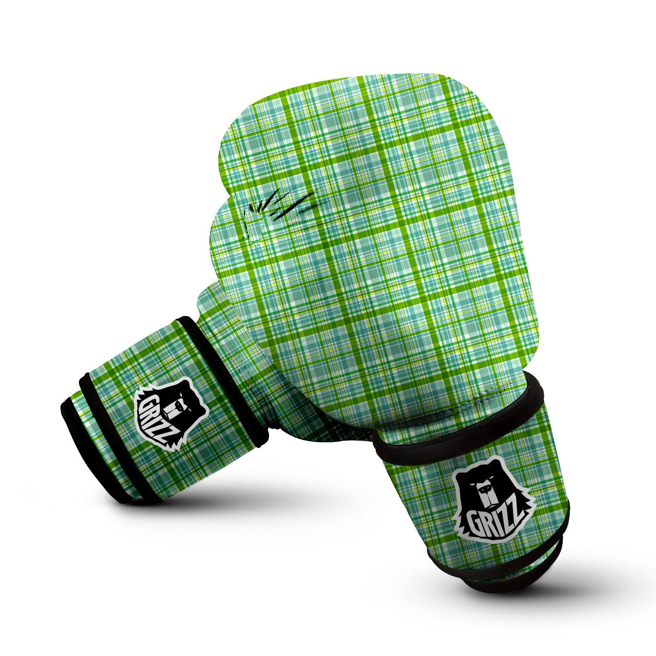 St. Patrick's Day Irish Plaid Print Boxing Gloves-grizzshop