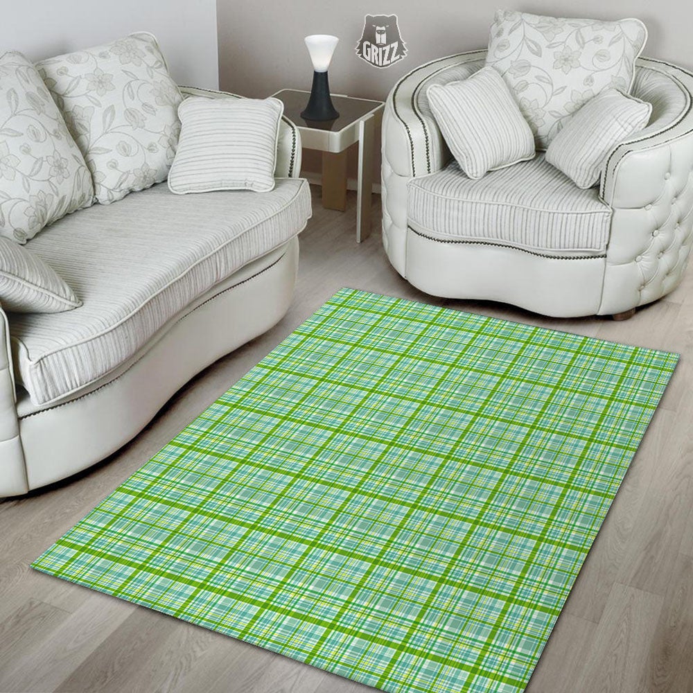 St. Patrick's Day Irish Plaid Print Floor Mat-grizzshop