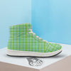 St. Patrick's Day Irish Plaid Print High Top Sneakers-grizzshop