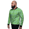 St. Patrick's Day Irish Plaid Print Men's Bomber Jacket-grizzshop