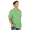 St. Patrick's Day Irish Plaid Print Men's Hawaiian Shirt-grizzshop