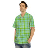 St. Patrick's Day Irish Plaid Print Men's Hawaiian Shirt-grizzshop