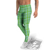 St. Patrick's Day Irish Plaid Print Men's Leggings-grizzshop