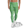 St. Patrick's Day Irish Plaid Print Men's Leggings-grizzshop