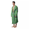 St. Patrick's Day Irish Plaid Print Men's Robe-grizzshop