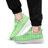 St. Patrick's Day Irish Plaid Print White Athletic Shoes-grizzshop