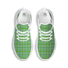 St. Patrick's Day Irish Plaid Print White Running Shoes-grizzshop