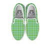 St. Patrick's Day Irish Plaid Print White Slip On Shoes-grizzshop