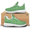 St. Patrick's Day Irish Plaid Print White Walking Shoes-grizzshop