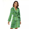 St. Patrick's Day Irish Plaid Print Women's Robe-grizzshop