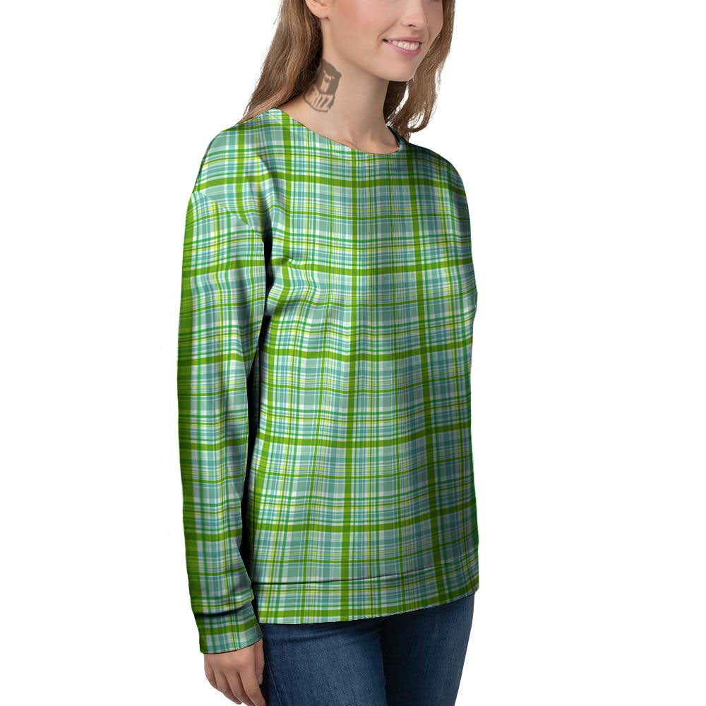 St. Patrick's Day Irish Plaid Print Women's Sweatshirt-grizzshop