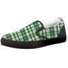 St. Patrick's Day Irish Tartan Print Black Slip On Shoes-grizzshop