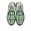 St. Patrick's Day Irish Tartan Print Black Slip On Shoes-grizzshop