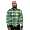 St. Patrick's Day Irish Tartan Print Men's Bomber Jacket-grizzshop