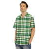 St. Patrick's Day Irish Tartan Print Men's Hawaiian Shirt-grizzshop