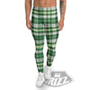 St. Patrick's Day Irish Tartan Print Men's Leggings-grizzshop