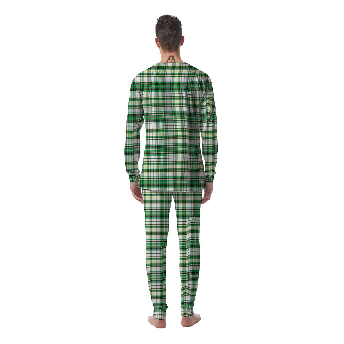 St. Patrick's Day Irish Tartan Print Men's Pajamas-grizzshop