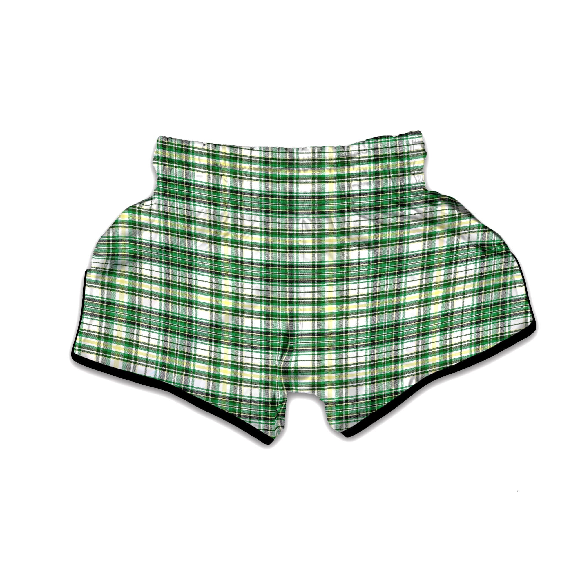 St. Patrick's Day Irish Tartan Print Muay Thai Boxing Shorts-grizzshop