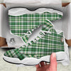 St. Patrick's Day Irish Tartan Print White Basketball Shoes-grizzshop