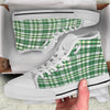 St. Patrick's Day Irish Tartan Print White High Top Shoes-grizzshop