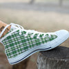 St. Patrick's Day Irish Tartan Print White High Top Shoes-grizzshop