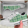 St. Patrick's Day Irish Tartan Print White Low Top Shoes-grizzshop