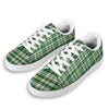 St. Patrick's Day Irish Tartan Print White Low Top Sneakers-grizzshop