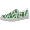 St. Patrick's Day Irish Tartan Print White Slip On Shoes-grizzshop