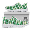 St. Patrick's Day Irish Tartan Print White Sneaker-grizzshop