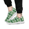 St. Patrick's Day Irish Tartan Print White Sneaker-grizzshop