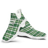 St. Patrick's Day Irish Tartan Print White Walking Shoes-grizzshop