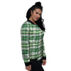 St. Patrick's Day Irish Tartan Print Women's Bomber Jacket-grizzshop