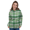 St. Patrick's Day Irish Tartan Print Women's Hoodie-grizzshop