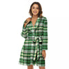 St. Patrick's Day Irish Tartan Print Women's Robe-grizzshop