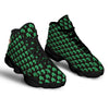 St. Patrick's Day Pixel Clover Print Pattern Black Basketball Shoes-grizzshop