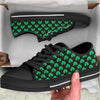 St. Patrick's Day Pixel Clover Print Pattern Black Low Top Shoes-grizzshop