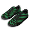 St. Patrick's Day Pixel Clover Print Pattern Black Low Top Sneakers-grizzshop