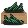 St. Patrick's Day Pixel Clover Print Pattern Black Walking Shoes-grizzshop