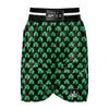 St. Patrick's Day Pixel Clover Print Pattern Boxing Shorts-grizzshop