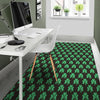 St. Patrick's Day Pixel Clover Print Pattern Floor Mat-grizzshop